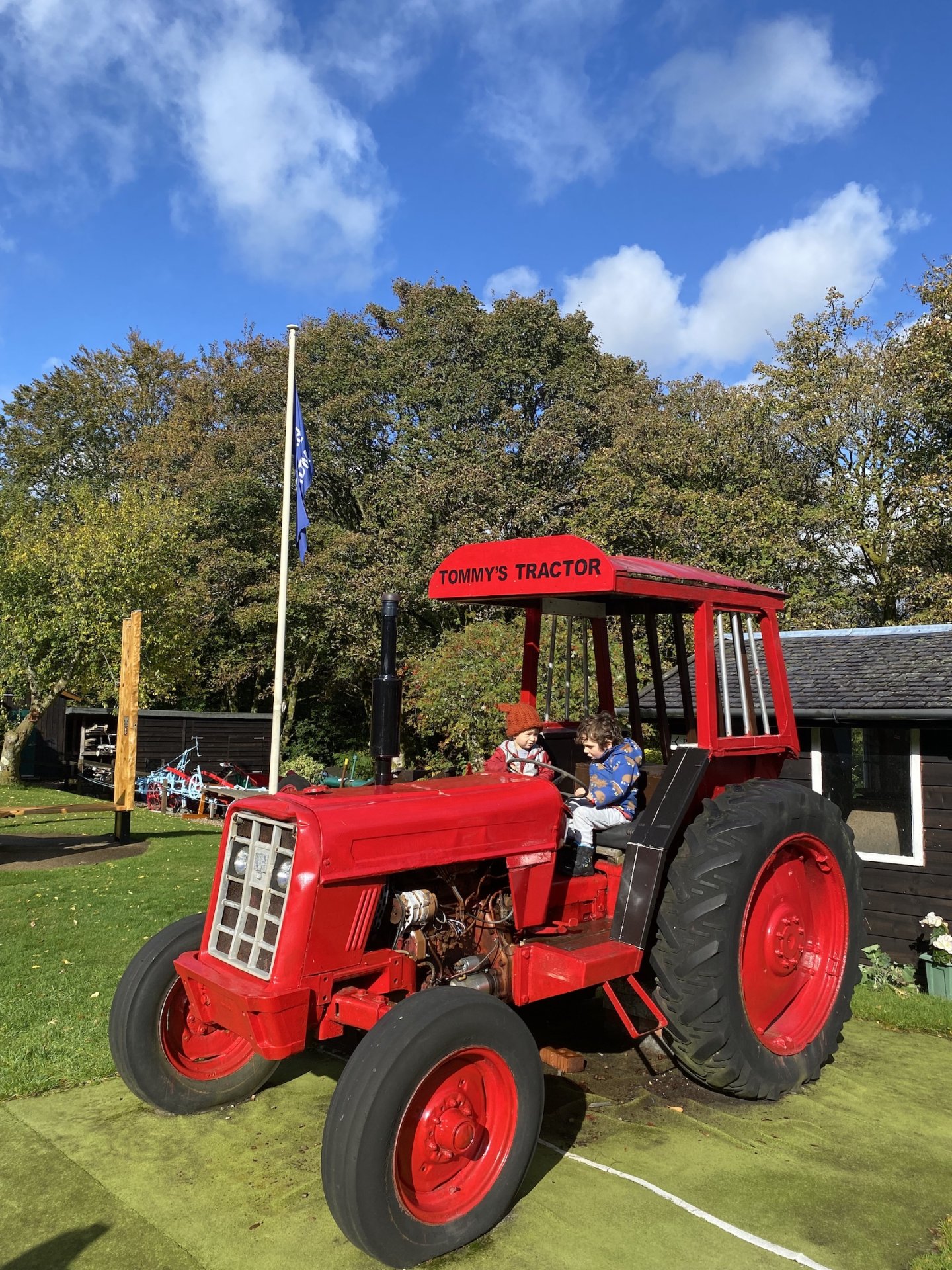 Kids love the tractor at Arran Heritage Museum.